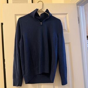 Banana Republic Men's Navy Zip-Up Sweater